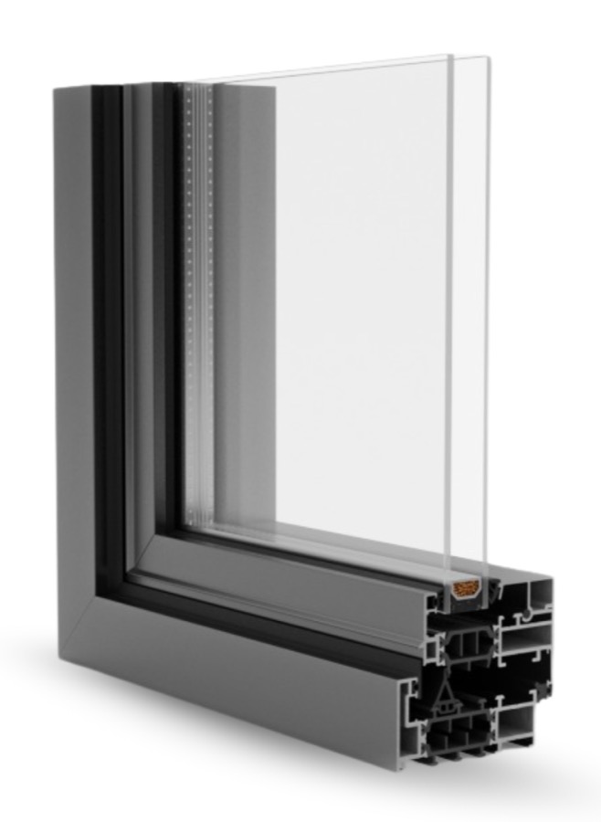 Proefstuk aluminium antraciet